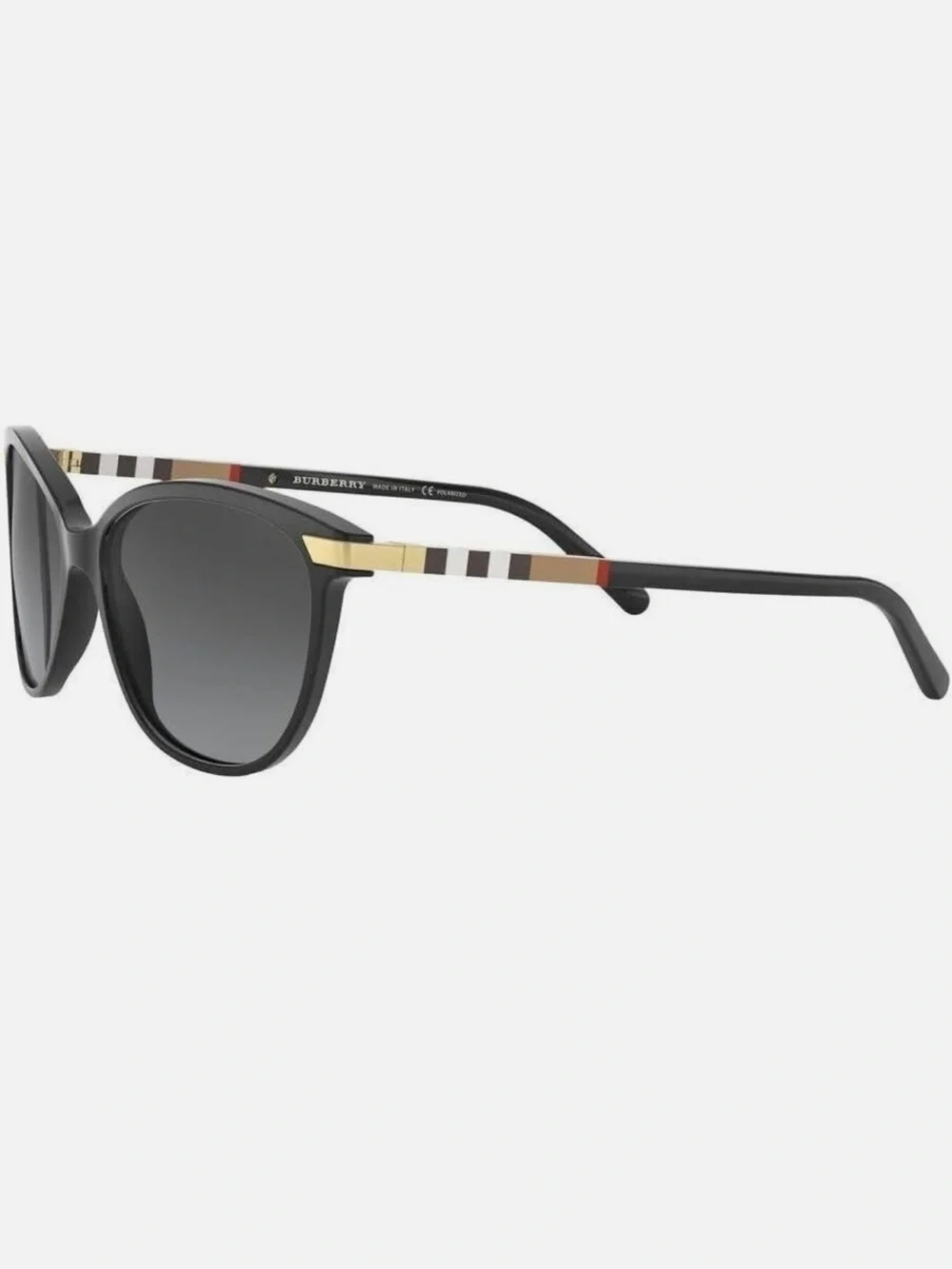BURBERRY BE 4216 3001T3 Black cat eye Polarized grey gradient sunglasses
